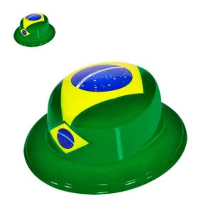 CHAPEU PLASTICO BRASIL COM 12 PÇS 11833